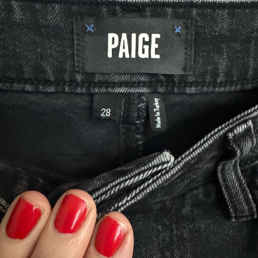 PAIGE Noella Zipper Black Ankle Jeans - Picture 3 of 11
